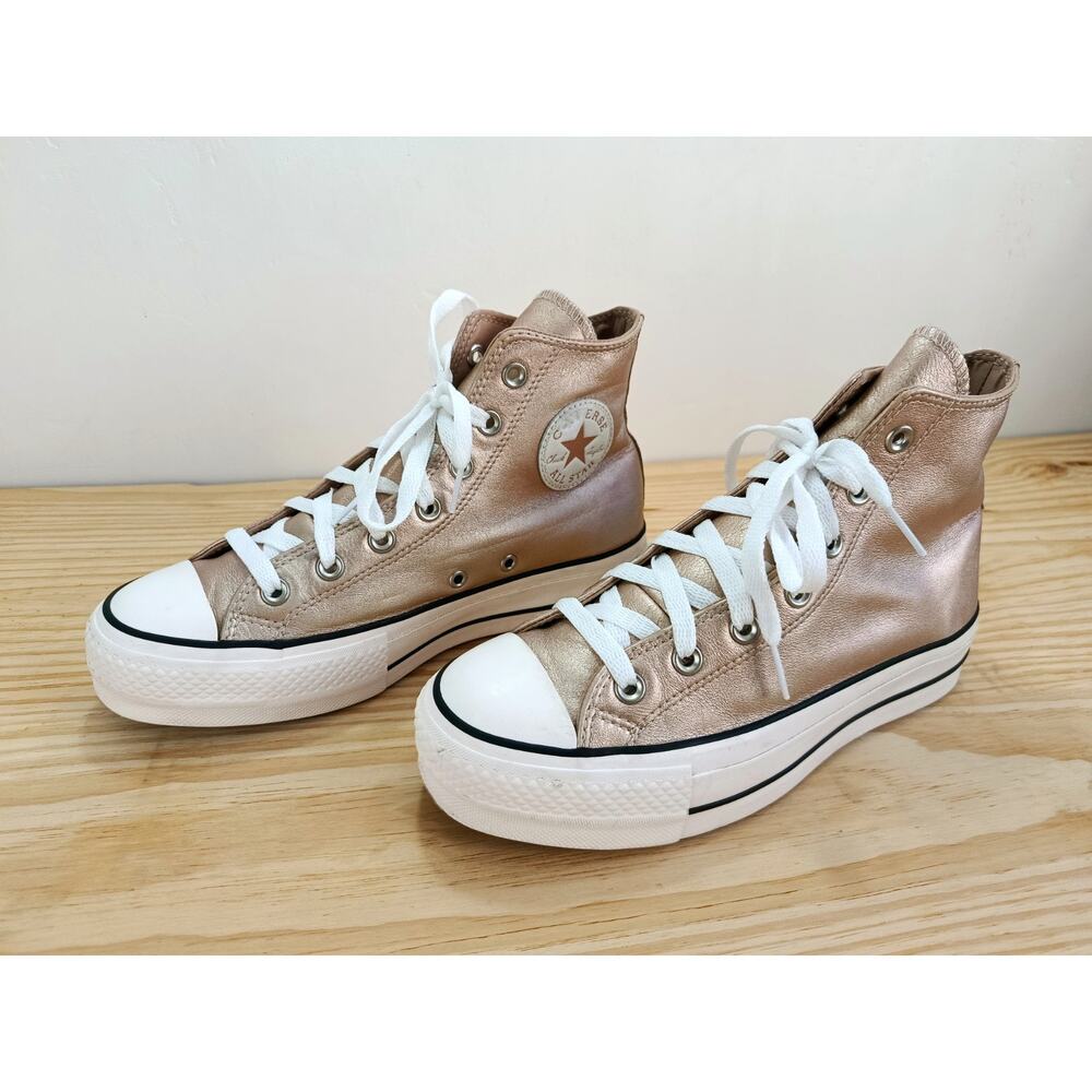 Converse All Star Chuck Taylor Rose Gold/White Women 8 Casual Sneaker - Picture 3 of 11